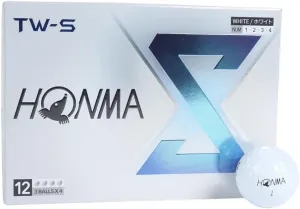 本間ゴルフ Honma Golf Ball TW-X TW-S 2024 Model 1 Dozen 12 Balls White Yellow 3 Piece Tour Spin Distance Soft Golf Balls Tour World BT2402 Honma TW-S_White (1 Dozen)