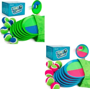 商品图片 Toss and Catch Ball Set for Toddlers, Kids and Adults - Classic Kids Toys Outdoor Indoor - Sturdy & Water-Resistant, Great Game for Beach, Pool and Yard - Easter Basket Stuffers Gift for Boys Gir