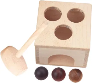 1 Set Box Wooden Ball for Educational Knock for Hand Coordination Training Safe and Smooth Edges Fun Plaything for Social Skills Development