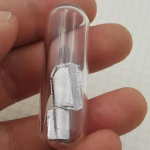 10 Grams Pure Lead Metal Lumps, Sealed in a Ampoule Under Argon Gas, Shiny no Oxidation, Pb >= 99.999% High Purity, for Element Specimens Collection and Popular Science Demonstration Display