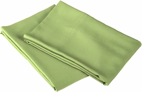 100% Egyptian Cotton, 600 TC, Fully Elasticized Fitted Bedsheet with 16" Deep Pocket & 2 Pillow Cases, Hotel-Luxury & Soft Fitted Bedsheet Set 3 Piece-Sage Solid, Full-XL Size