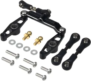 1/10 RC Car Aluminum Ball Bearing Crank Steering Arms Set for Tamiya TT-02 / TT-02D / TT-02E Racing Car Upgrade Parts