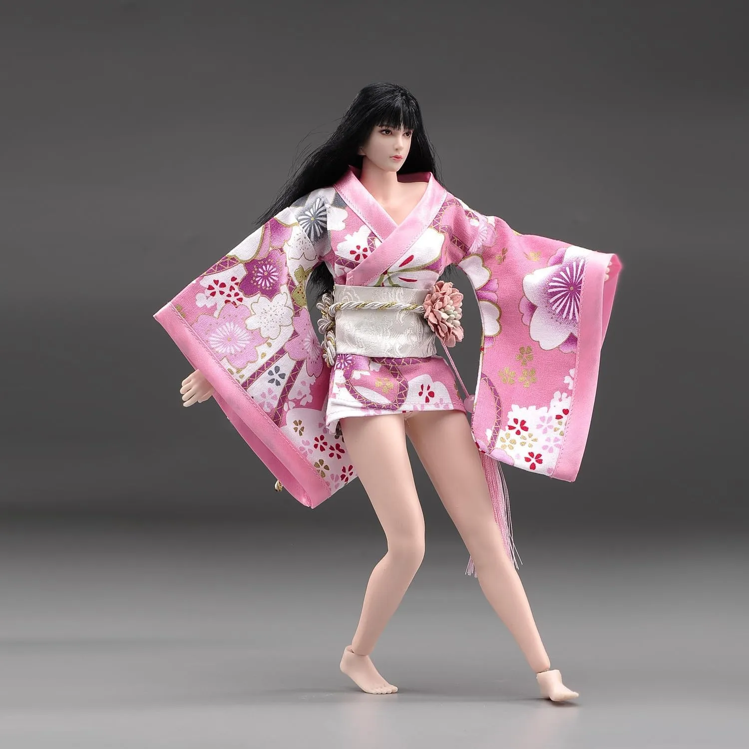 1/12 Scale Female Seamless Super Flexible Action Figure Body with Head Sculpt White Skin 6inch Model Full Set Dolls Toys (T01A)