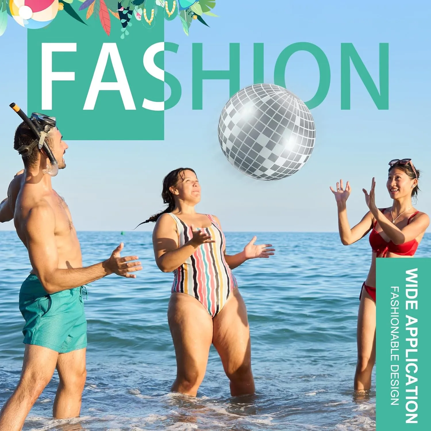 12 Pcs Inflatable Beach Ball Disco Theme Party Decoration Inflatable Disco Ball Summer Pool Toys Indoor Outdoor Beach Sports Theme Decor Gift