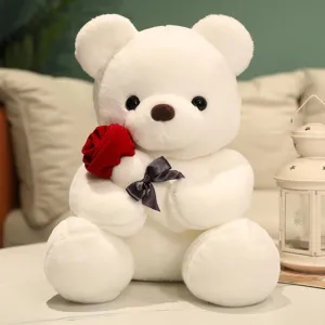 13.7in Cute Plush Teddy Bear Stuffed Animal Teddy Bear Plush Doll Toy Gift for Children and Girls (White, 35cm/13.7in)