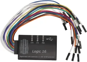 16 Channel 100M Maximum Sampling Rate USB Logic Analyzer for Saleae Logic2 Software Support Protocol Parsing Parameters Setting