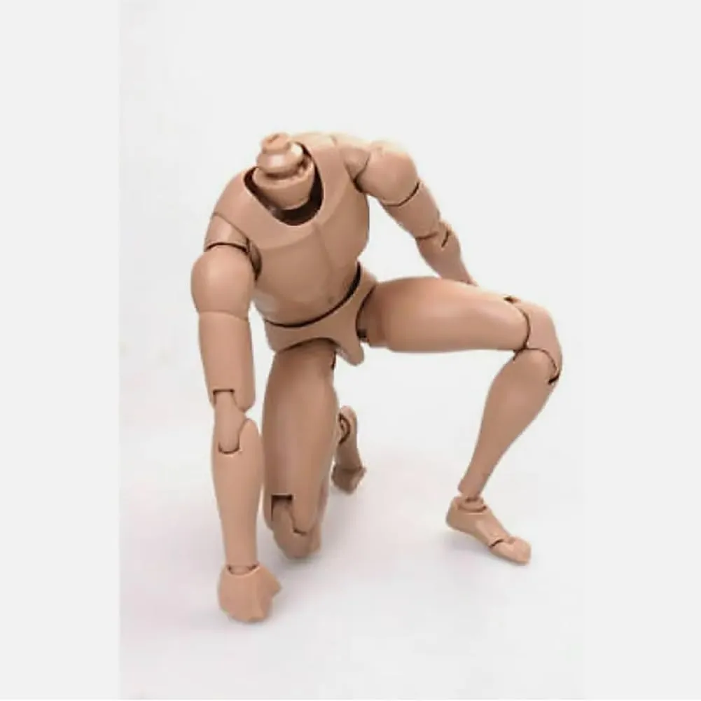 1:6 Scale Muscle Male Action Figure Asian Skin 12 Inch Flexible Male Figure Body Doll Miniature Figure Without Head Sculpt