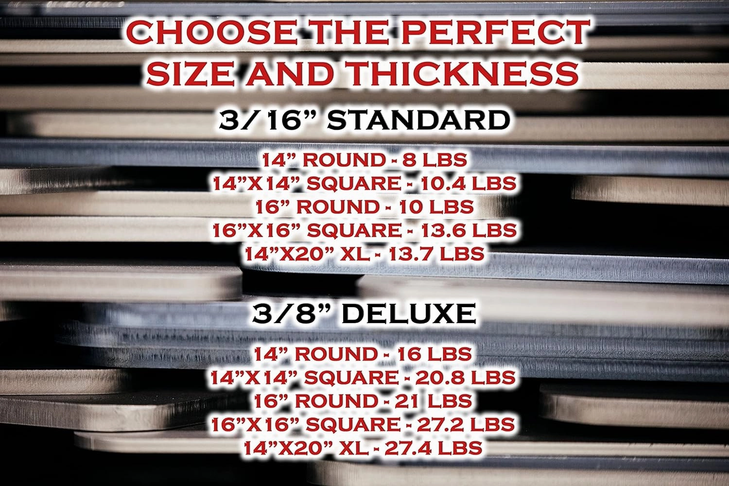 16" by 16" Pizza Steel (3/8" Deluxe Thickness) - Multipurpose Cooking Steel for Ovens & Grills - Made in the USA