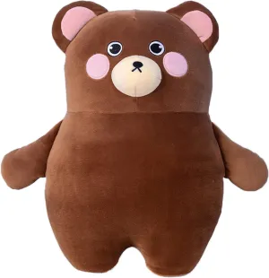 17.7 Inch Plush Teddy Bear Stuffed Animal Teddy Bear Hugging Pillow Cuddly Teddy Bear Pillow Plushies Toy Brown Bear Huggable Anime Gifts for Kids and Lovers in Birthday, Valentines…