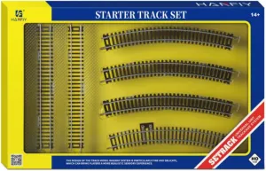 1/87 Model Train Set Narrow Gauge Model Railway Track, Nickel Silver Curved & Turnout Tracks, Perfect for Hobbyists & Train Collectors Premium Gift (66610 Railway Track)