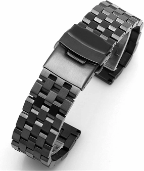 18mm 20mm 22mm 24mm 26mm quick release stainless steel strap men's women's solid metal wrist band accessories black silver bracelet qw