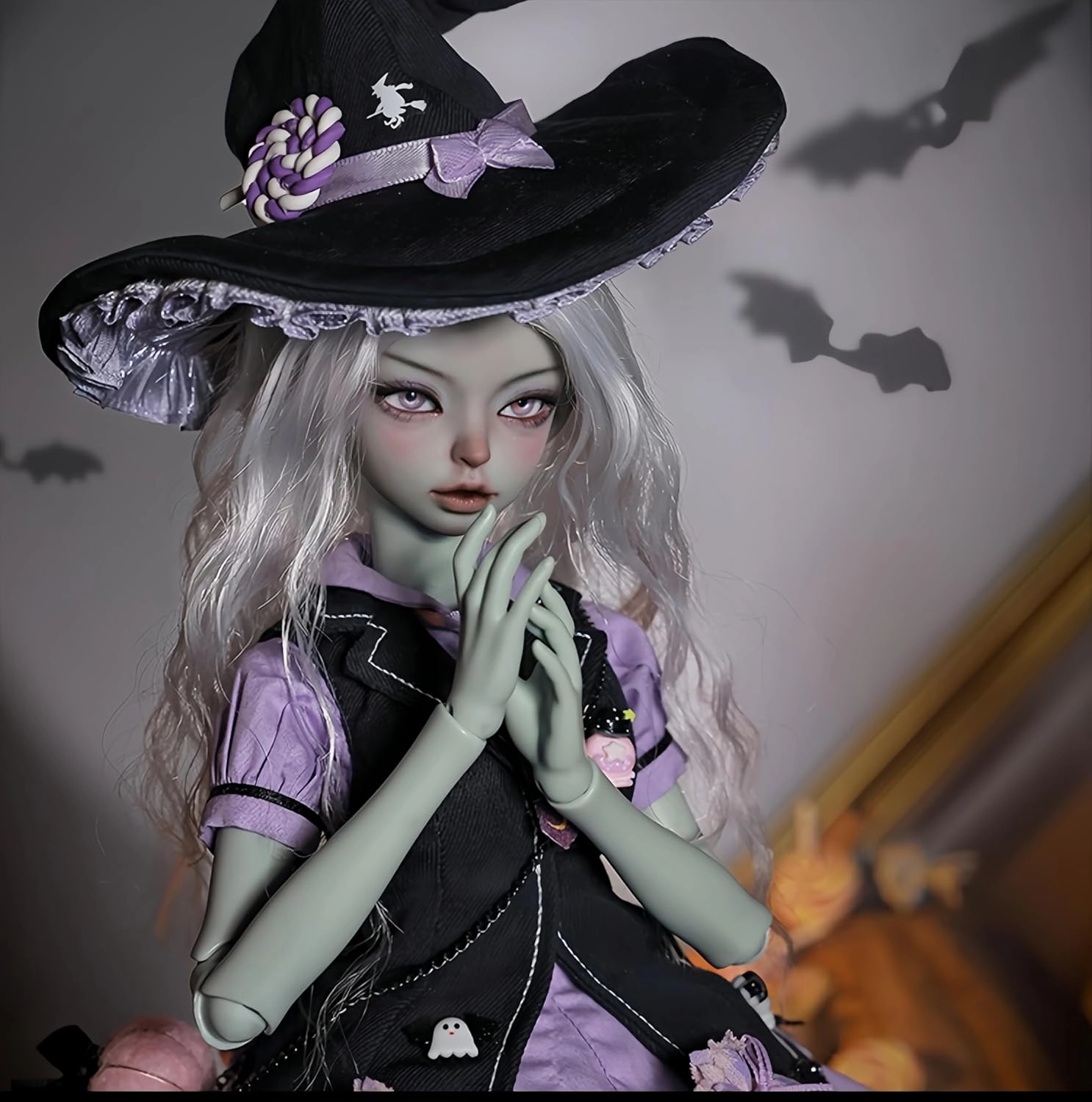 1/4 Bjd Doll Fashion Anime Ball Jointed Dolls Resin Action Figure Handmade Makeup, Gifts Fashionable Doll (J)
