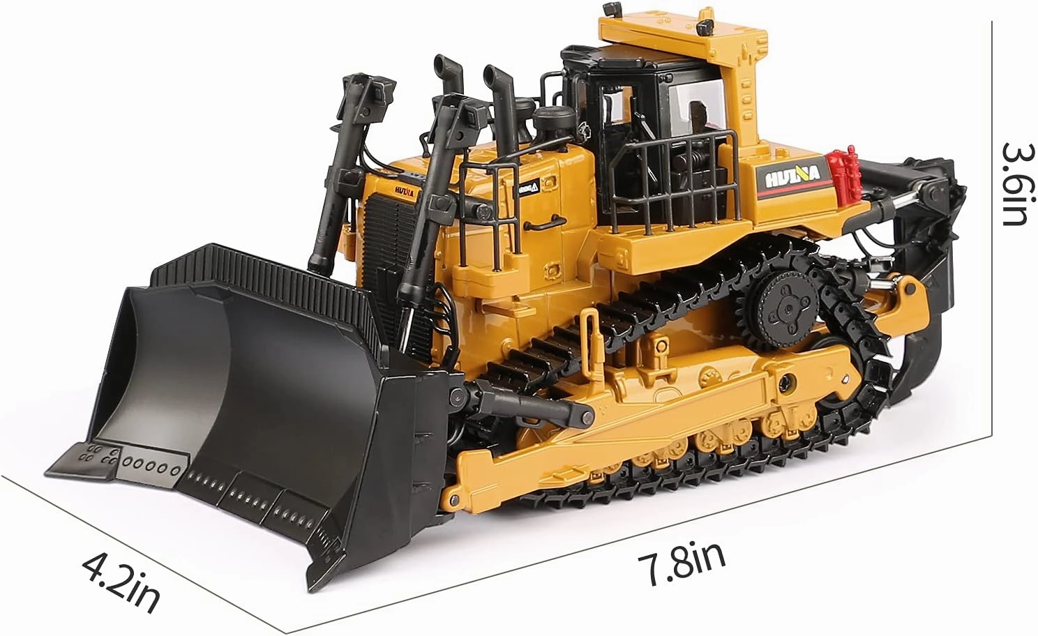 1/50 Scale Diecast Metal Dozer Toy, Metal Bulldozer Front Loader Toy Truck for Boys Kids (Dozer)