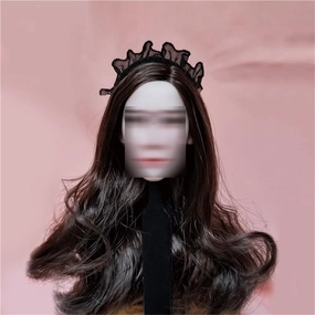 1/6 Scale Female Soldier Model Figure Doll Black Maid Headwear for 12 Inch Movable Action Figure，Doll Toy Miniatures Accessories Doll