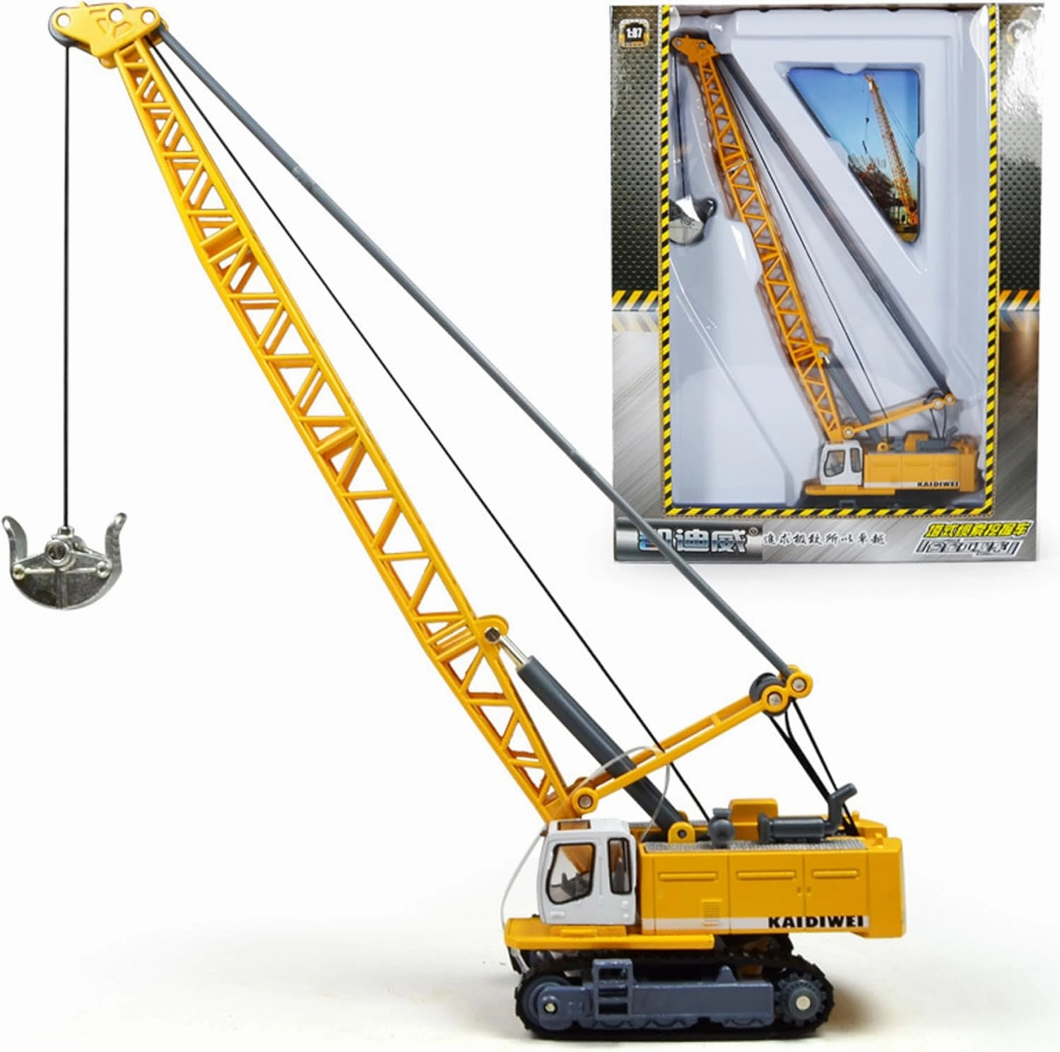 1:87 Ho Scale Tower Cable Crane All-Alloy Tower Cable Excavator Simulated Train Railway Model Scene Decoration Trains Accessories Vehicle Toy Models, Scale Tower Cable Crane