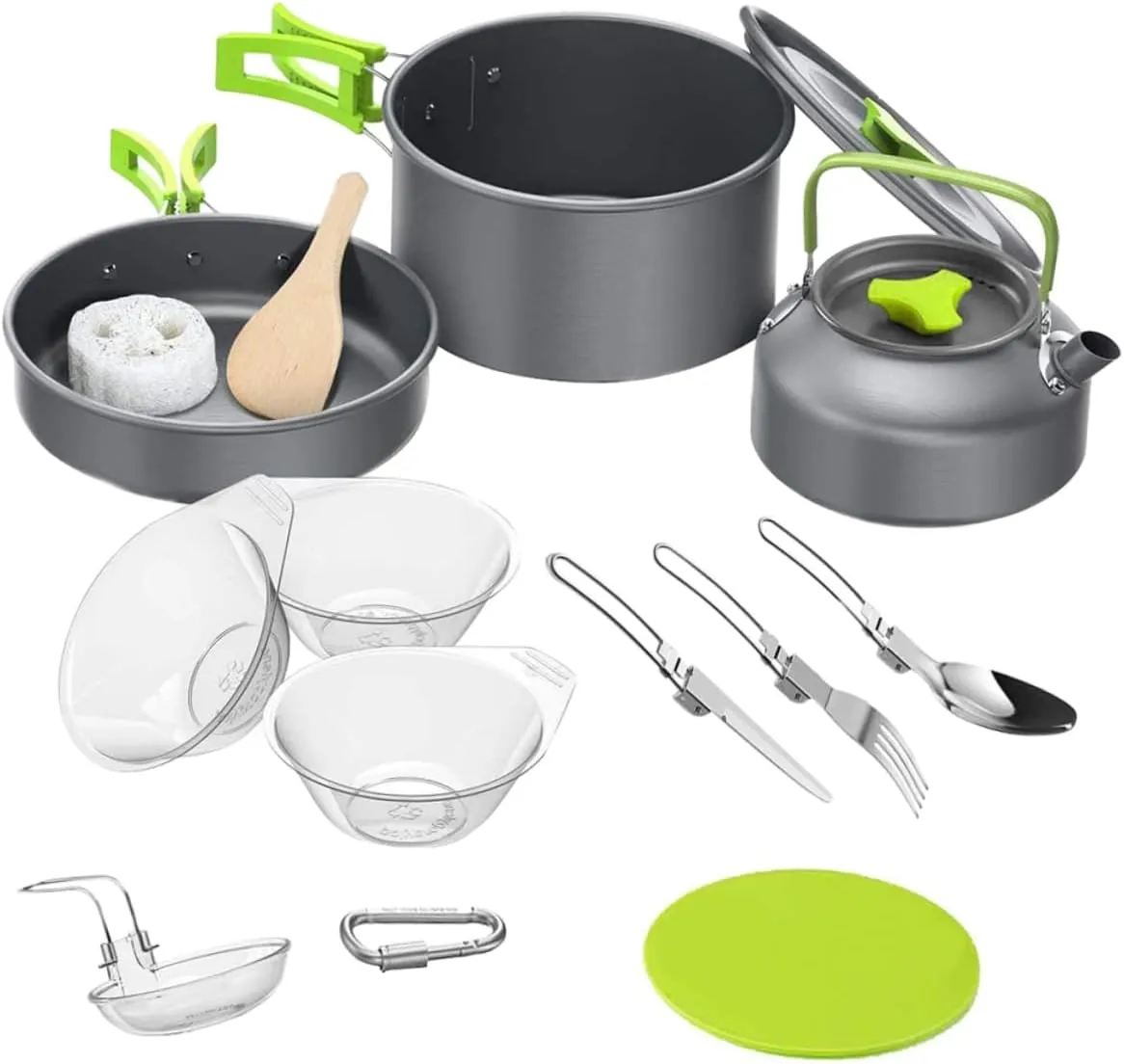 1set Outdoor Camping Lightweight Folding Cookware for Hiking Backpacking and Picnic Versatile Cooking Equipment for
