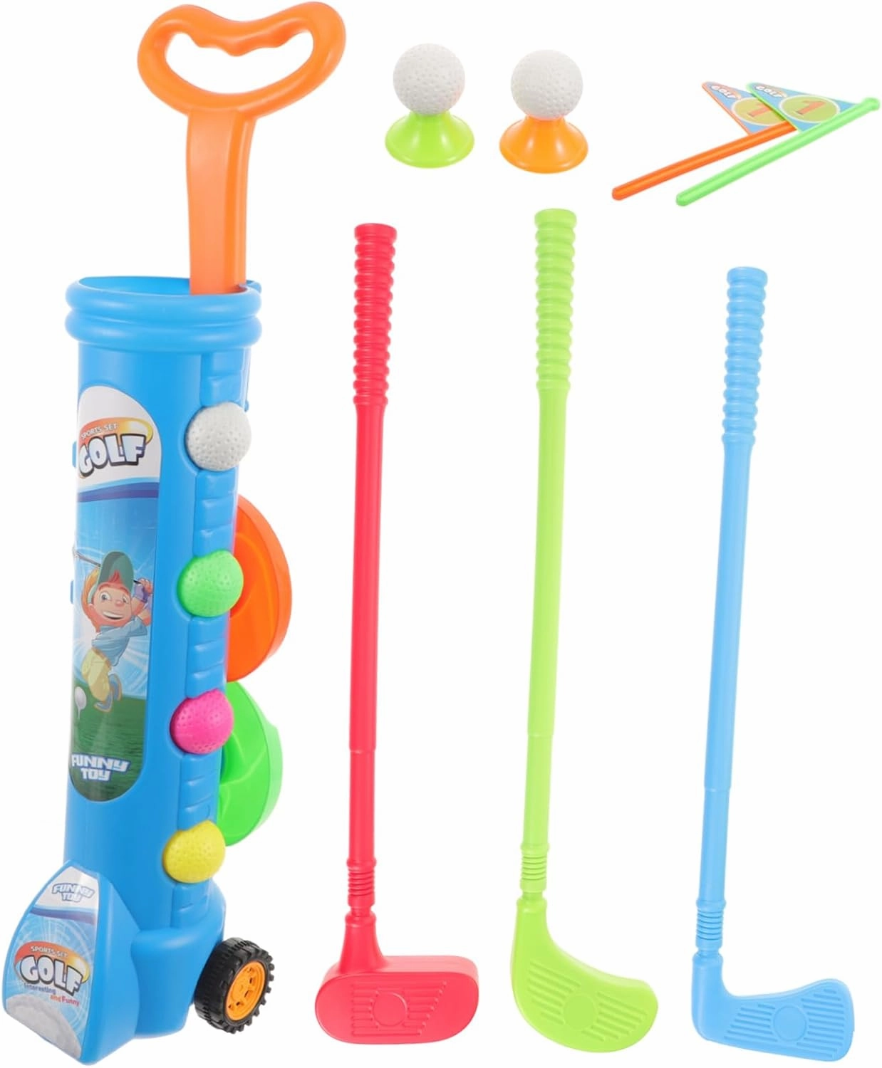 1set Boy Girl Golf Toy and Putting Mat Lightweight Outdoor Sports for Boy Girl Promotes Physical Activity and Coordination for Ages and up