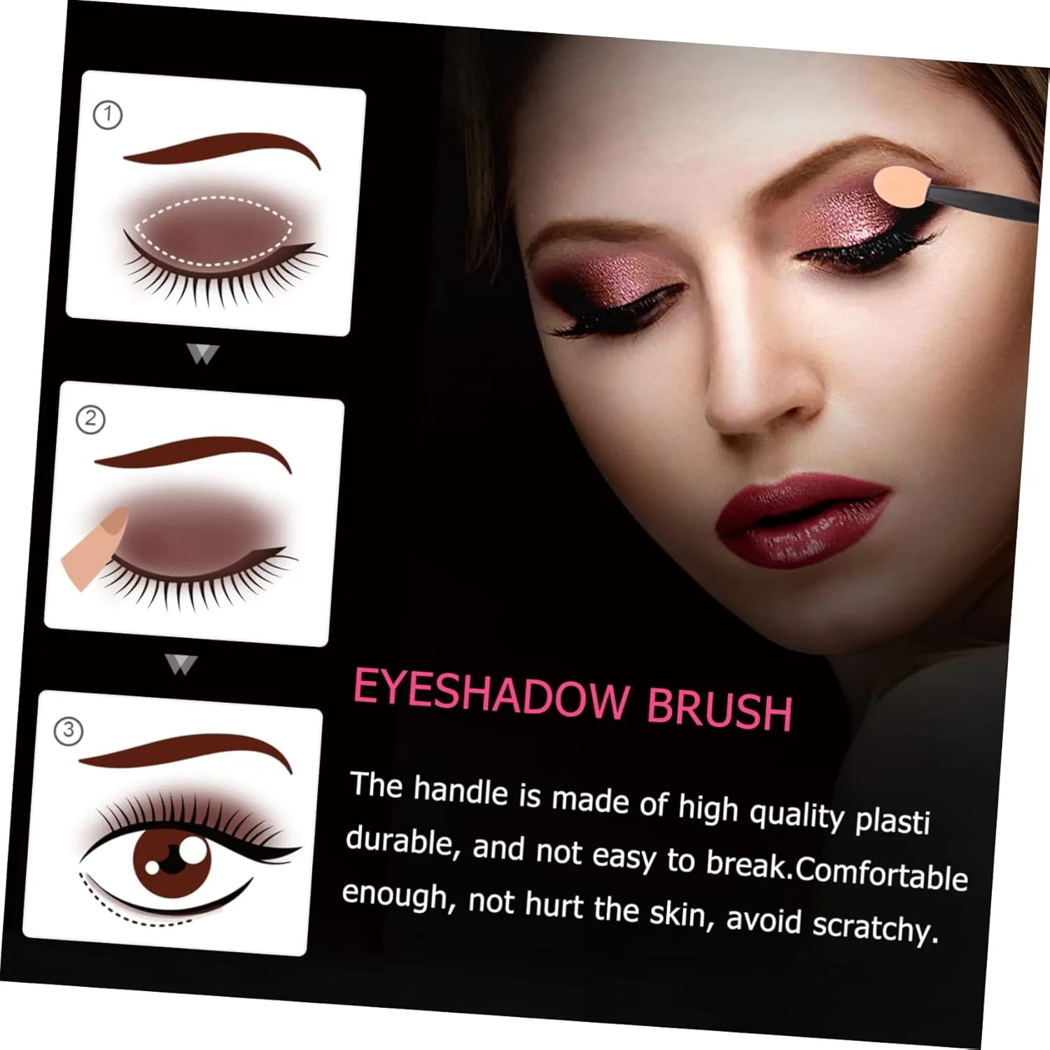200pcs Double-end Eyeshadow Applicators Makeup Tools Soft Sponge Tips for Eye Makeup Eyeliner and Eyebrow for Beginners and Professionals