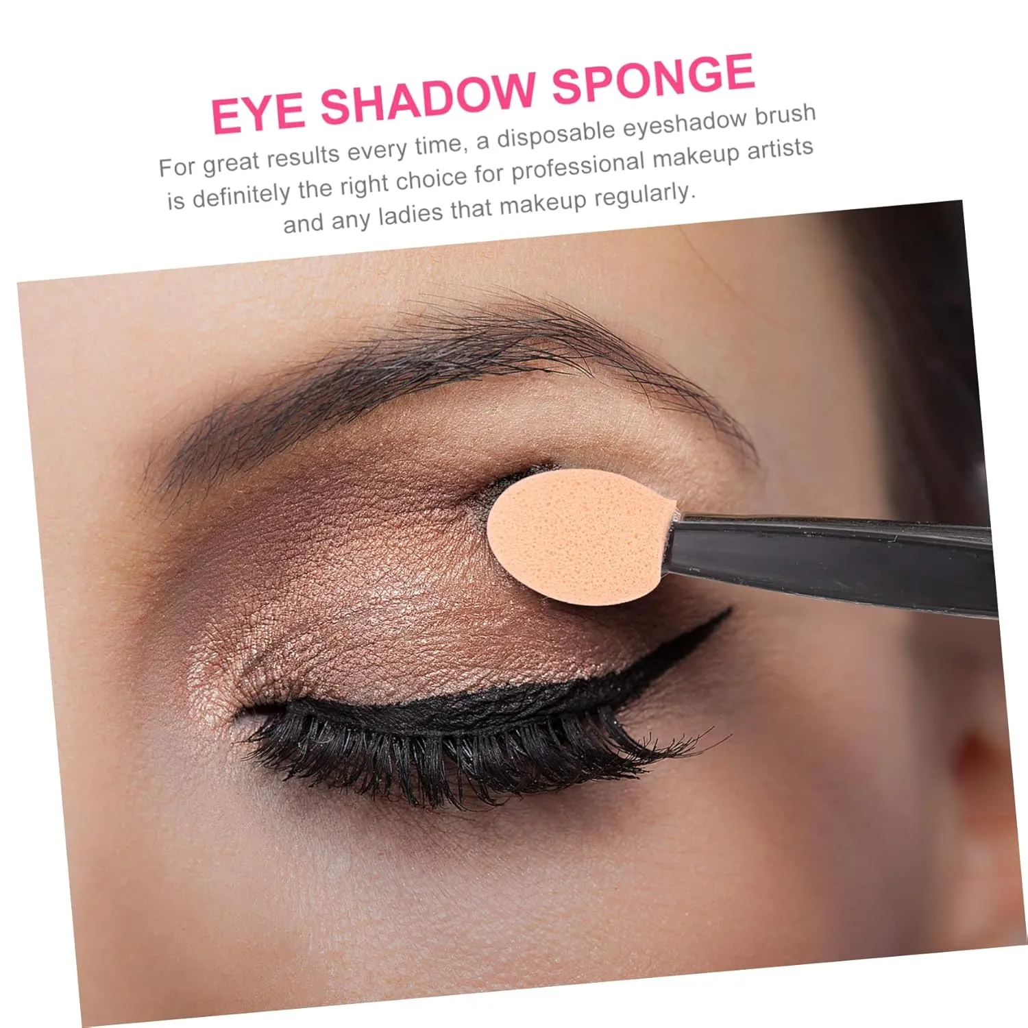 200pcs Double-end Eyeshadow Applicators Makeup Tools Soft Sponge Tips for Eye Makeup Eyeliner and Eyebrow for Beginners and Professionals