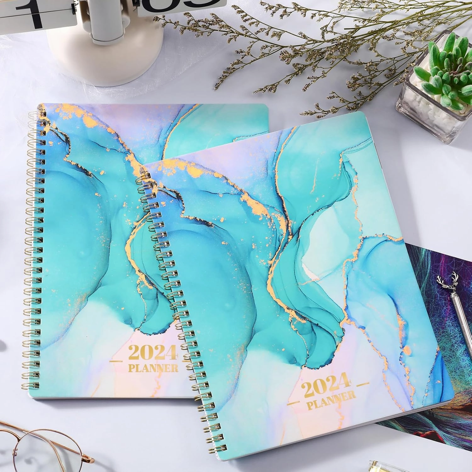 2024 Planner - 2024 Planner Weekly and Monthly from Jan.2024- Dec.2024, 7.5" x 9.5", 2024 Calendar 12 Month with Thick Paper, 2024 Weekly Planner Spiral Bound