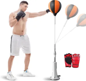2025 Upgrade Inflatable Boxing Reflex Bag for Reaction & Aiming & Agility Training Home Fitness Equipment One-Click Installation Punching Bag
