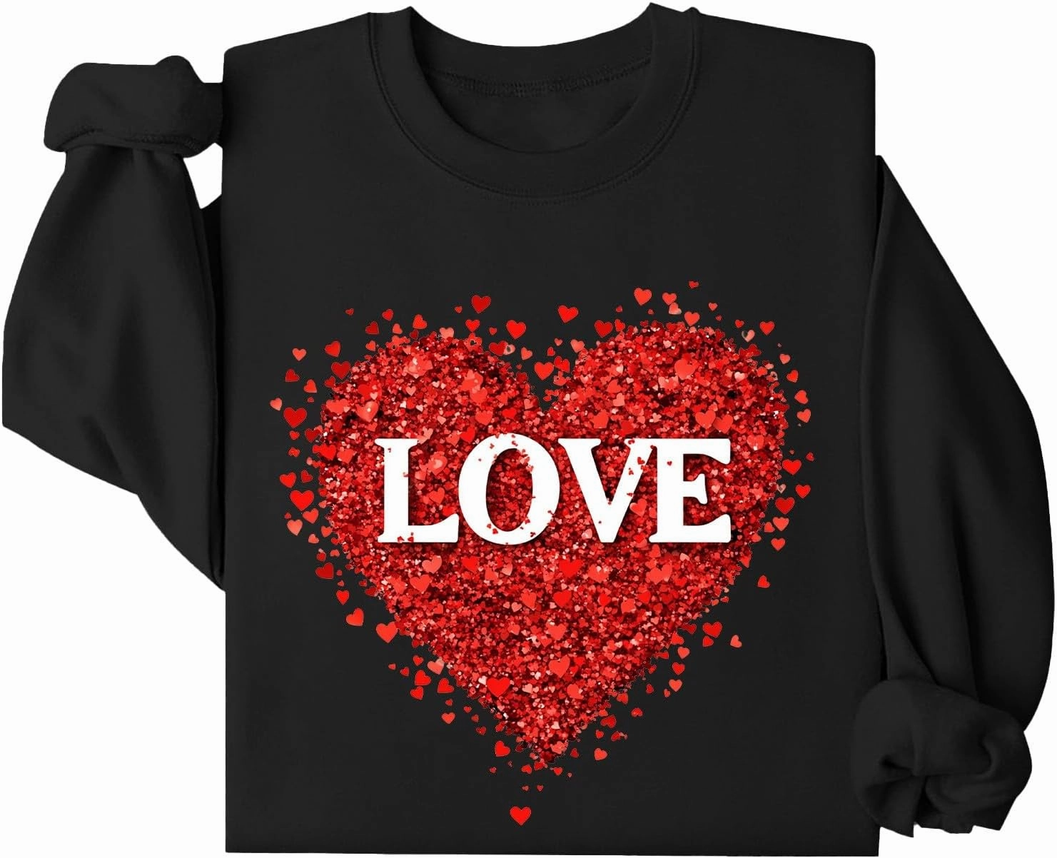 2025 Sweatshirt for Women Trendy Long Sleeve Heart Printed Tops Going Out Beach Playing Casual Blouses