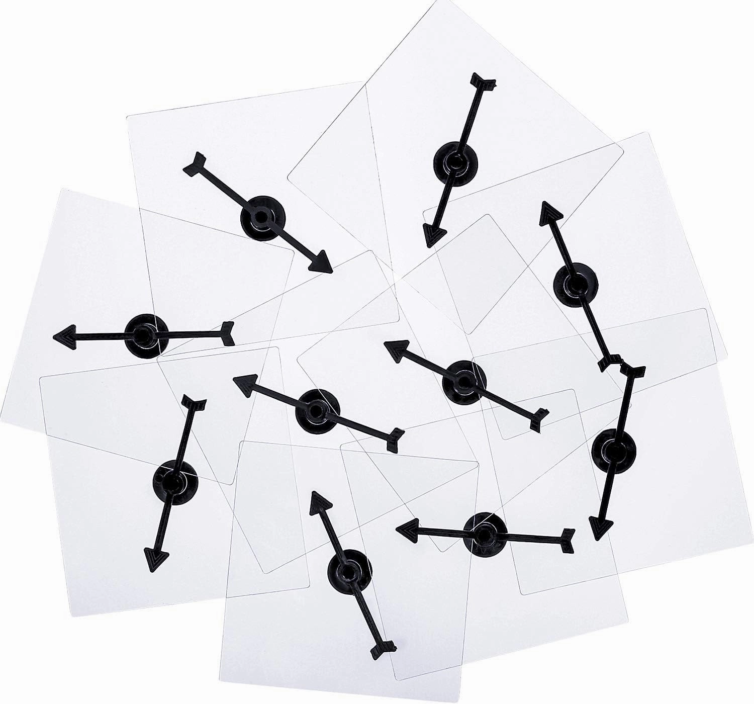 20 Pack Transparent Spinners for Classroom Clear Spinners Dry Erase Math Game with Rotating Arrow