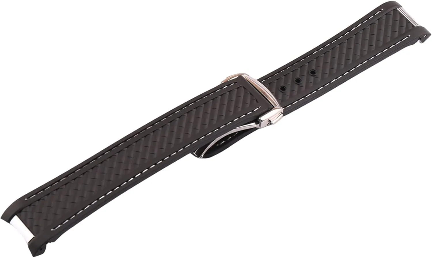 20mm Rubber Silicone Replacement Watch Band for Omega Seamaster 300 AT150 Aqua Terra 8900 Steel Buckle Series Watch Strap