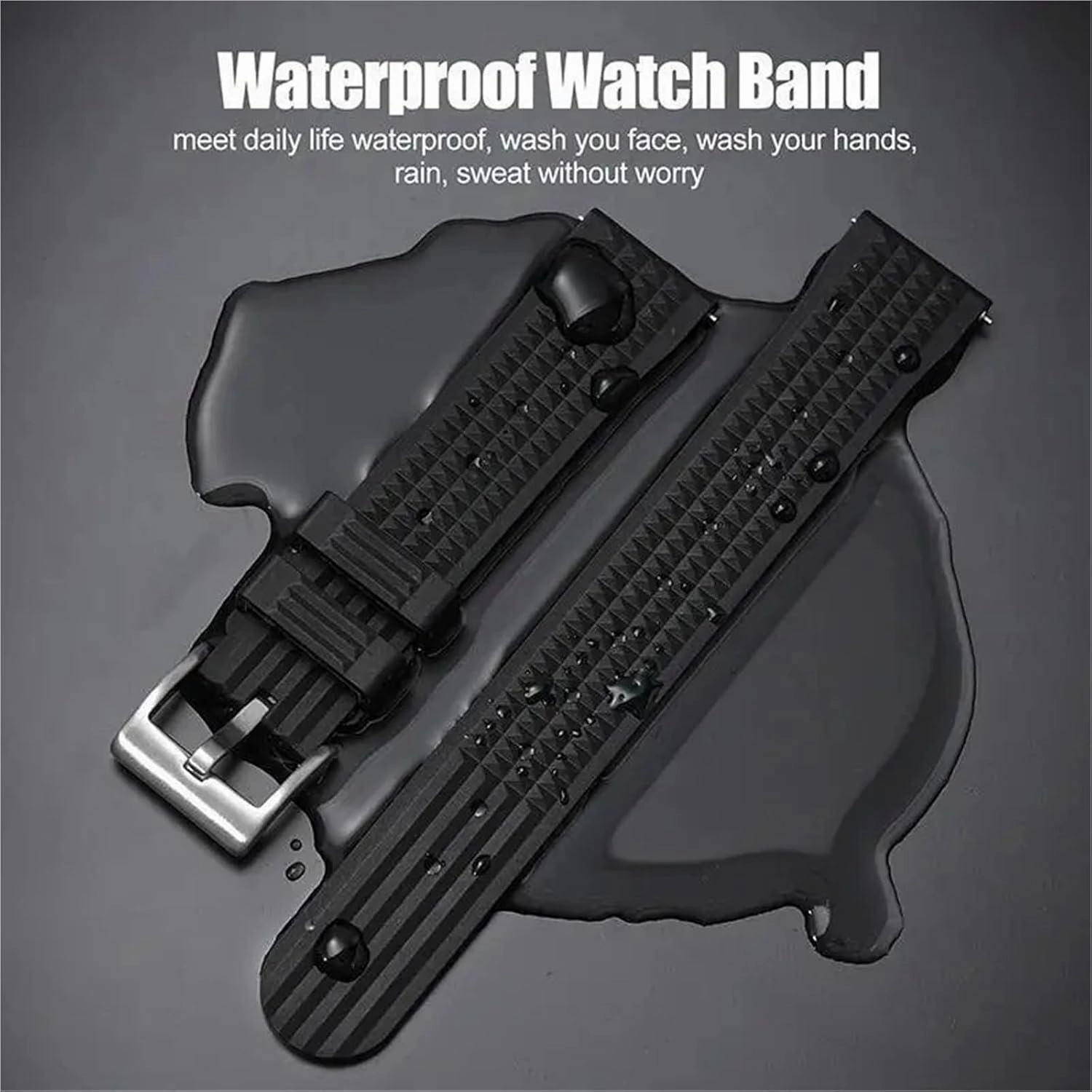 20mm Rubber Watch Band 22mm Universal Quick Replacement Rubber Watchband Strap Watch Accessories