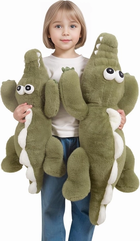 24 inch Green Alligator Stuffed Animal, Giant Crocodile Body Pillow Plush Toys, Home Decor Birthday Gifts for Boys Girls Adults Kids, Easter, Birthdays