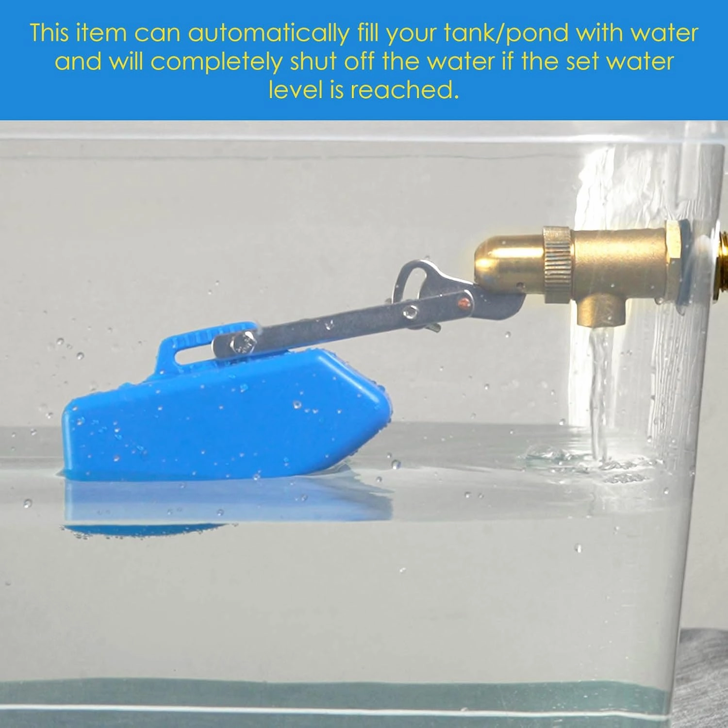 2 Pack Brass Float Valve 1/2 Inch, Livestock Water Tank Float Valve Switch Brass Float Ball Valve Shut Off Pool Auto Fill Valve for Automatic Waterer