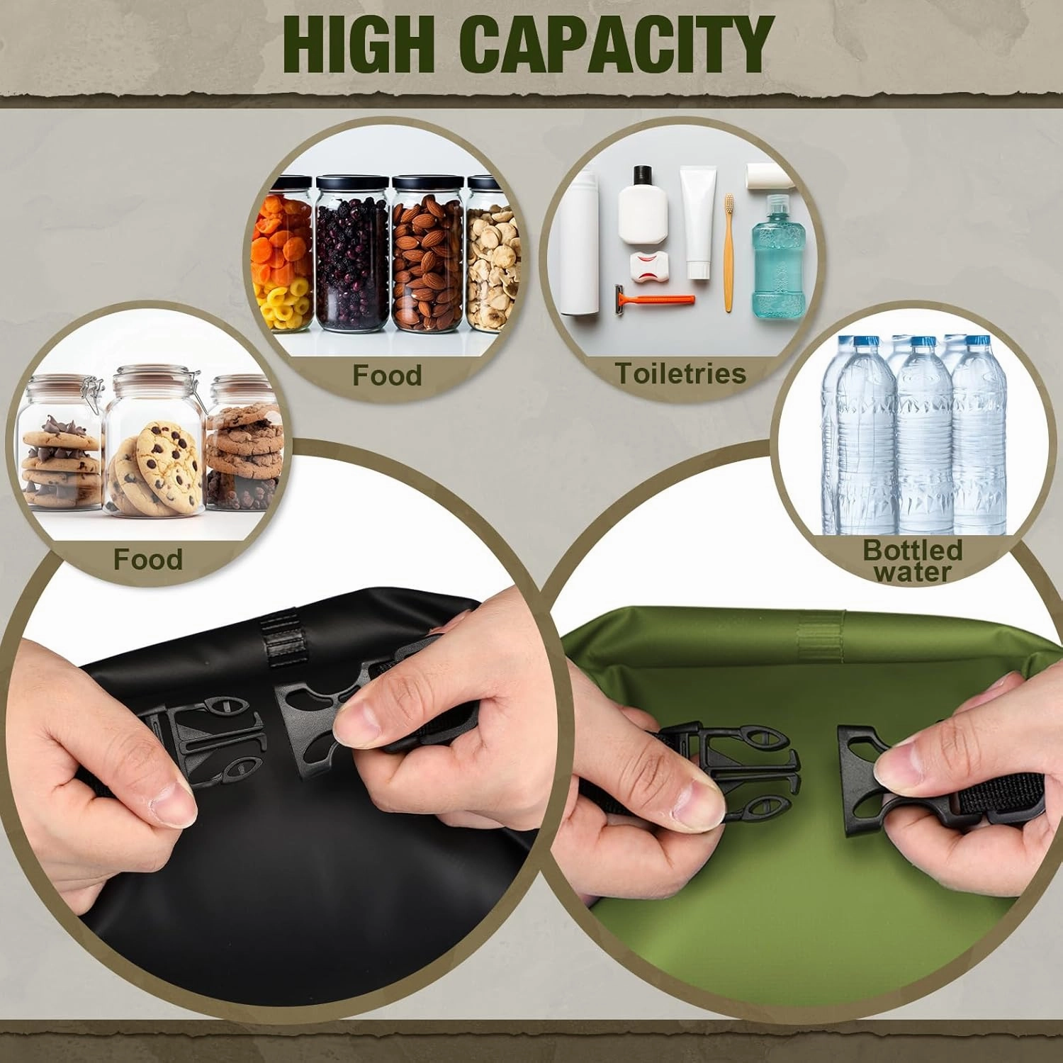2 Sets Bear Food Bag for Camping Ultralight Food Bag Hanging System Includes 2 Pcs 10 L Waterproof Bear Bag Pulley System and 4 Pcs Nylon Ropes 4 Pcs Clips 2 Pcs Rock Pouch
