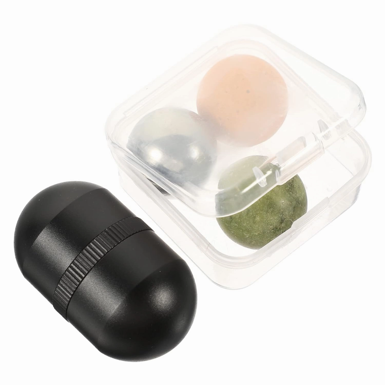 2 Sets Facial Roller Jade Globe Massager Jade-ball Roller Massager Face Care Tool Facial Massage Tool