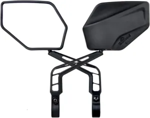 2pcs Bike Bicycle Handlebar Wide Angle Rearview Mirror Adjustable MTB Handlebar Side Safety Flexible Rear View Mirrors