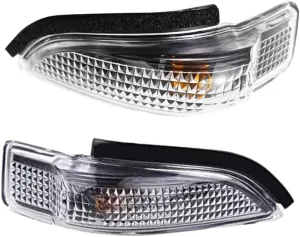 2pcs Rear View Mirror Light Assembly Turn Signal Light Rearview 81730-52100 81740-52050 Flashing Light Amber Compatible with Toyota Camry,Corolla,Yaris(Left Right Side)