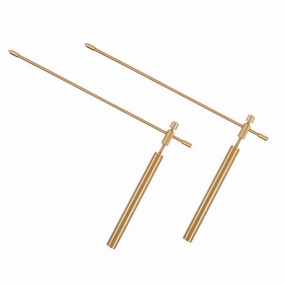 2pcs Copper Dowsing Rods Portable Detection Tool for Water Divination with Comfortable Handles and Storage Bag Present for Energy and Feng Shui Enthusiasts