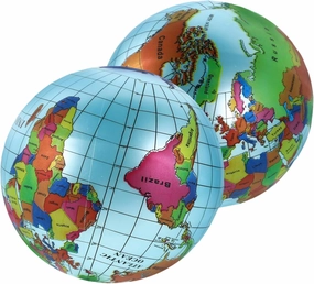 2pcs Inflatable Globe Beach for Boy Girl Lightweight World Map Toy for Geography Learning for Toddlers and Boy Girl Fun Portable Educational Activity