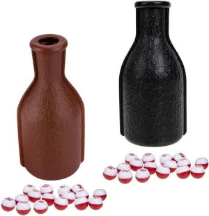 2sets Billiard Shaker Bottle Set Portable Plastic Dice Props Shaker Bottles Fun Dice Game for Billiard Easy to Clean and Use for Parties and Family Entertainment