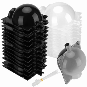 30 PCS 3.15 Inches Plant Root Growing Ball, High Pressure Propagation Ball Box with Zip Ties, Plastic Plant Rooting Grafting Box Air Layering Device for Plants, Medium, Translucent Black