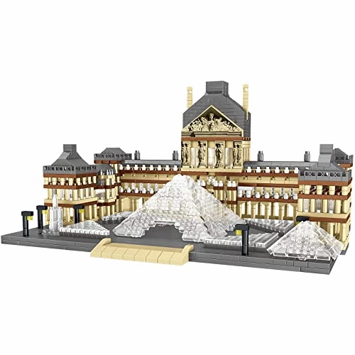 3300  Pieces Architectural Louvre Miniature Block Set - World Famous Architectural Model Toys Gifts for Kids and Adults (LFG-001)