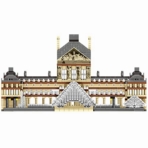 3300  Pieces Architectural Louvre Miniature Block Set - World Famous Architectural Model Toys Gifts for Kids and Adults (LFG-001)