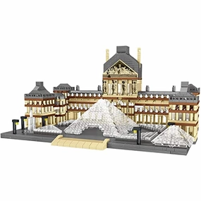3300  Pieces Architectural Louvre Miniature Block Set - World Famous Architectural Model Toys Gifts for Kids and Adults (LFG-001)