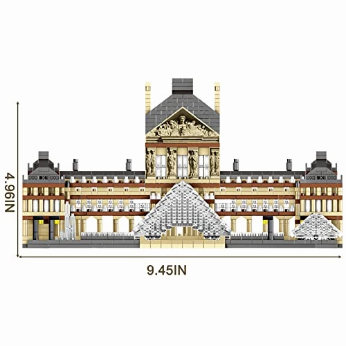 3300  Pieces Architectural Louvre Miniature Block Set - World Famous Architectural Model Toys Gifts for Kids and Adults (LFG-001)