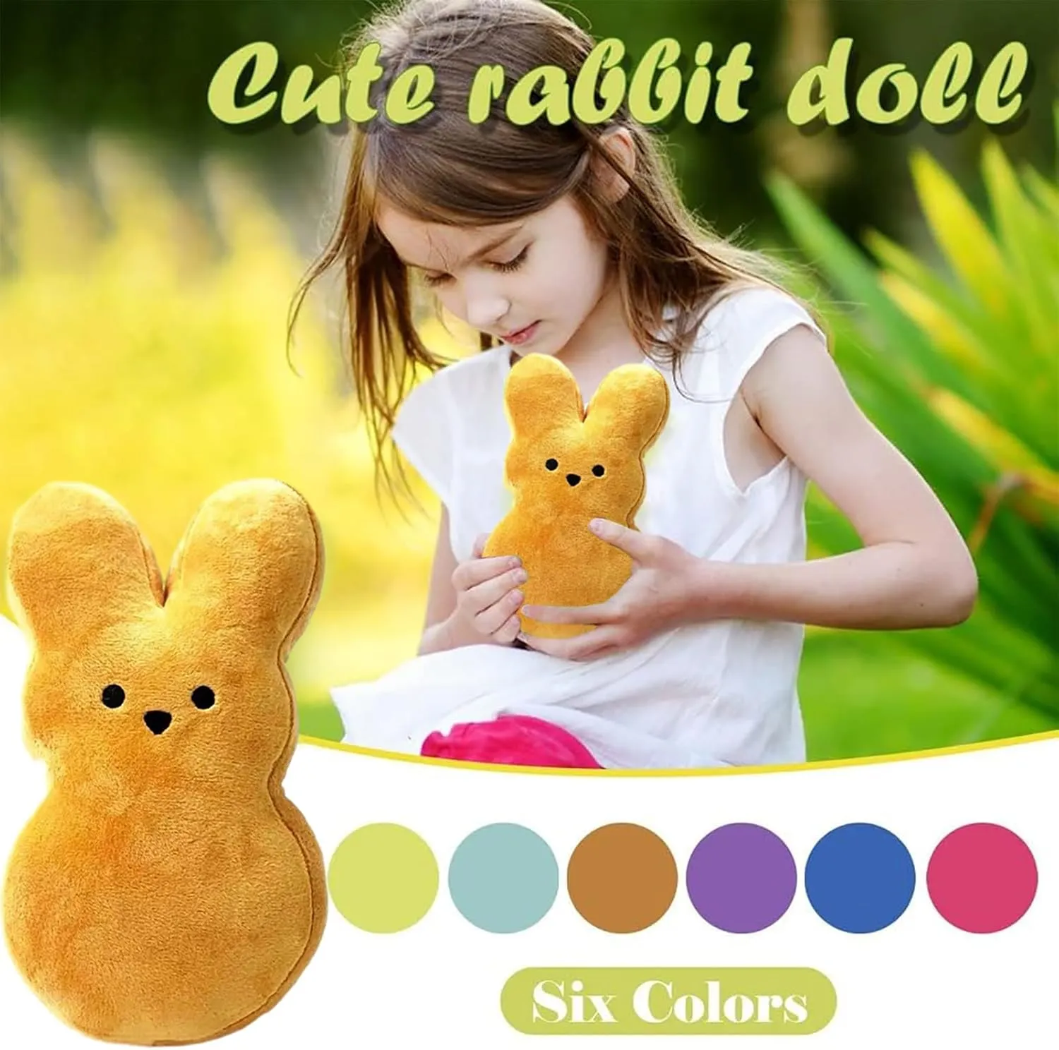 36Pcs Easter Bunny Stuffed Animal, Cute Animal Carrot Peep Bunny Doll, Easter Basket Stuffers, Rabbits Animal Easter Bunny Plush Doll Toy Desktop Sofa Decor
