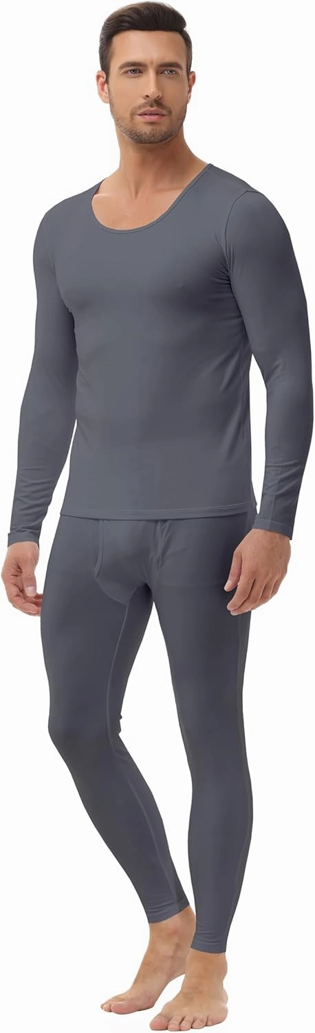 3 Pack Thermal Underwear for Men Long Johns Fleece Lined Soft and Warm Set Base Layer for Cold Weather
