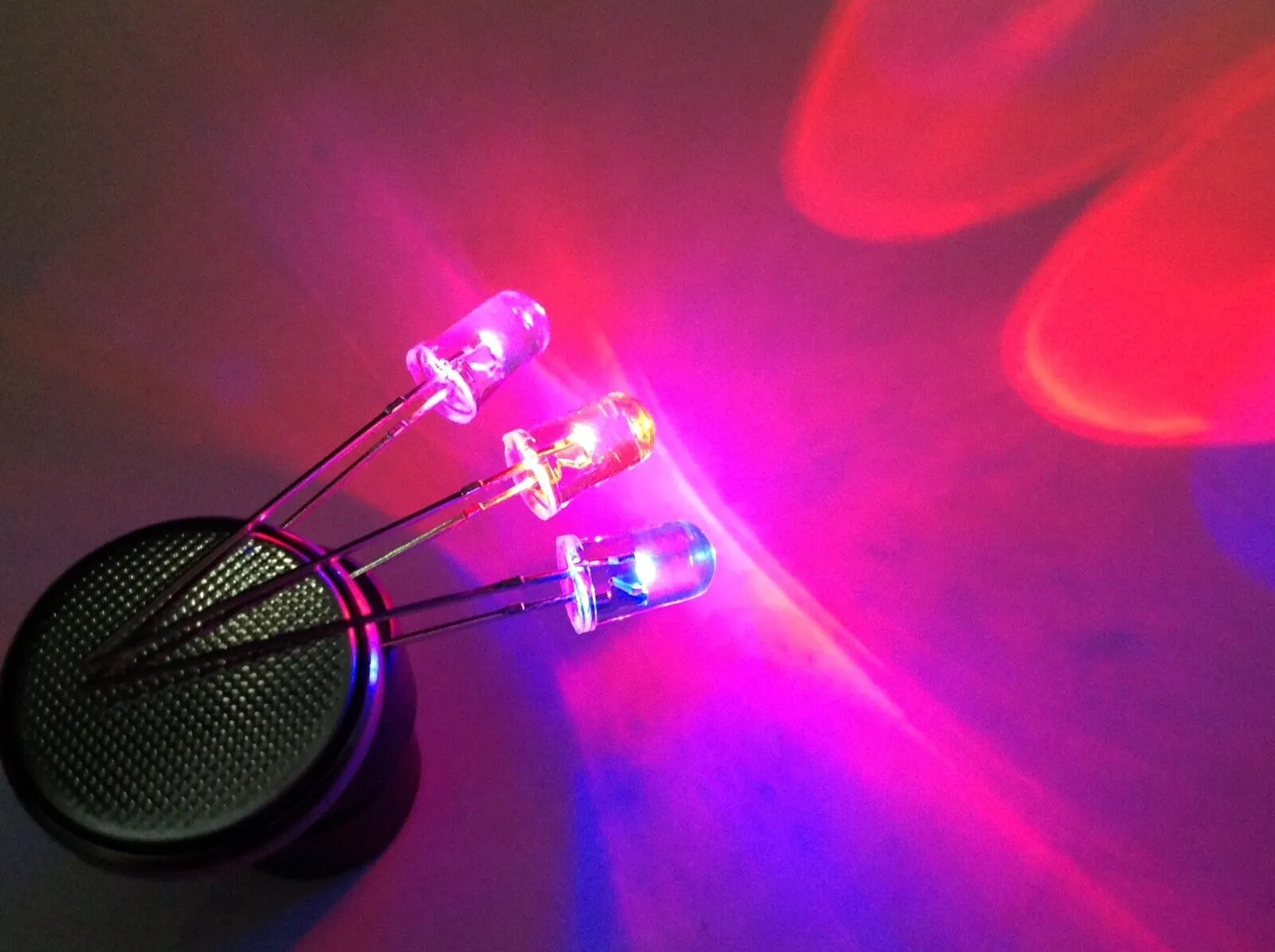 3MM Flashing Red Blue 1.0Hz LED Light Emitting Diode Round 200PCS Red-Blue Flash