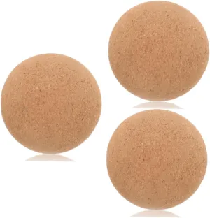 3pcs Cork Yoga Supplies Yoga Pillar 9.5 * 15cm Bender Cork Ball Massage Convenient Yoga Ball Massage Tool Exercise Balls Foot Massager Ball Neck Massage Ball Pump Slam