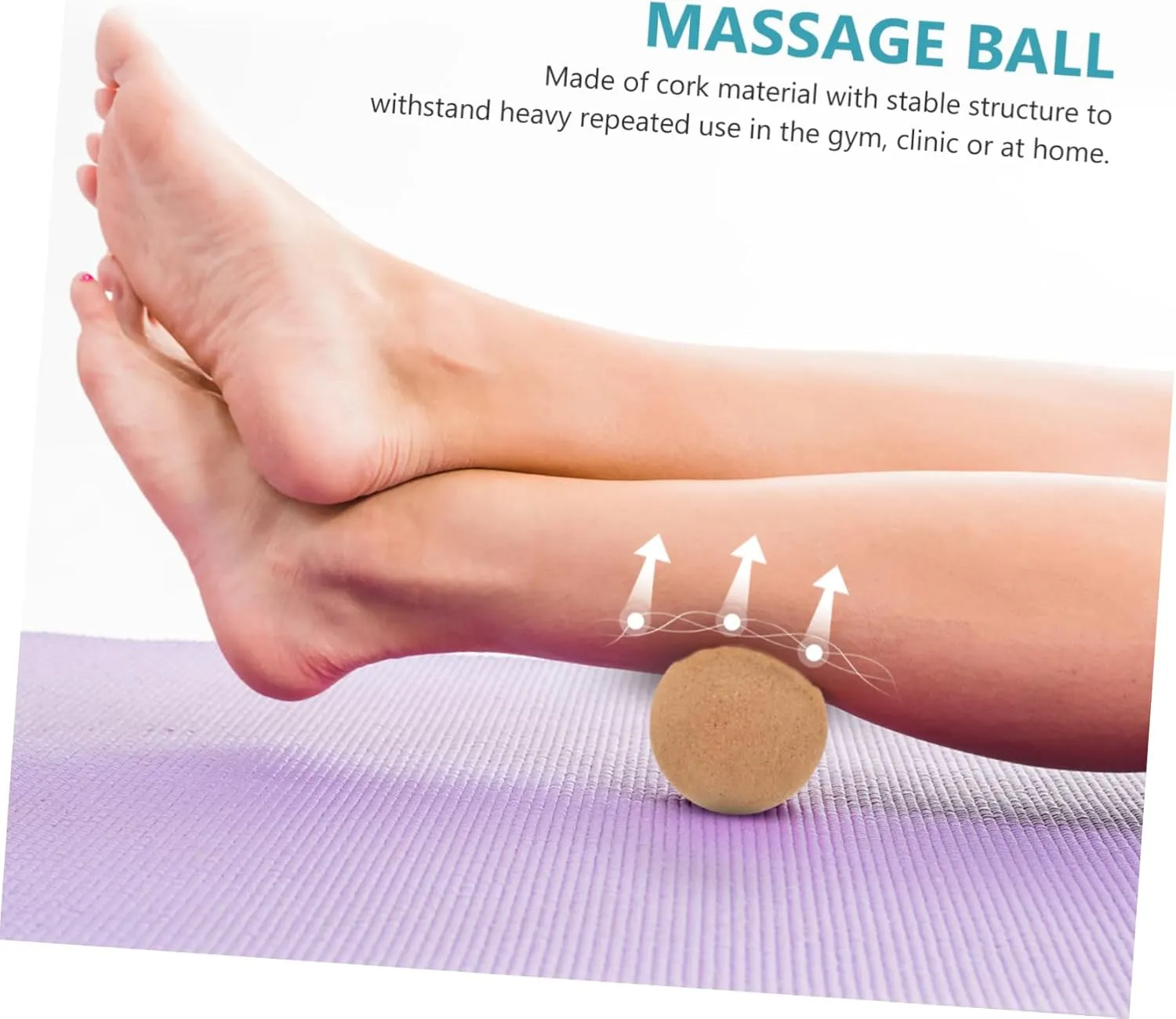 3pcs Cork Yoga Supplies Yoga Pillar 9.5 * 15cm Bender Cork Ball Massage Convenient Yoga Ball Massage Tool Exercise Balls Foot Massager Ball Neck Massage Ball Pump Slam