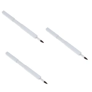 3pcs Portable Lip Brush Retractable Makeup Brush Nylon Fiber for Daily Use