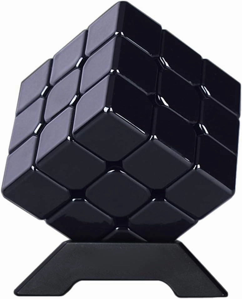 3x3 Metal Magic Cube Black Puzzle Cube Toy Gift for Kids and Adults